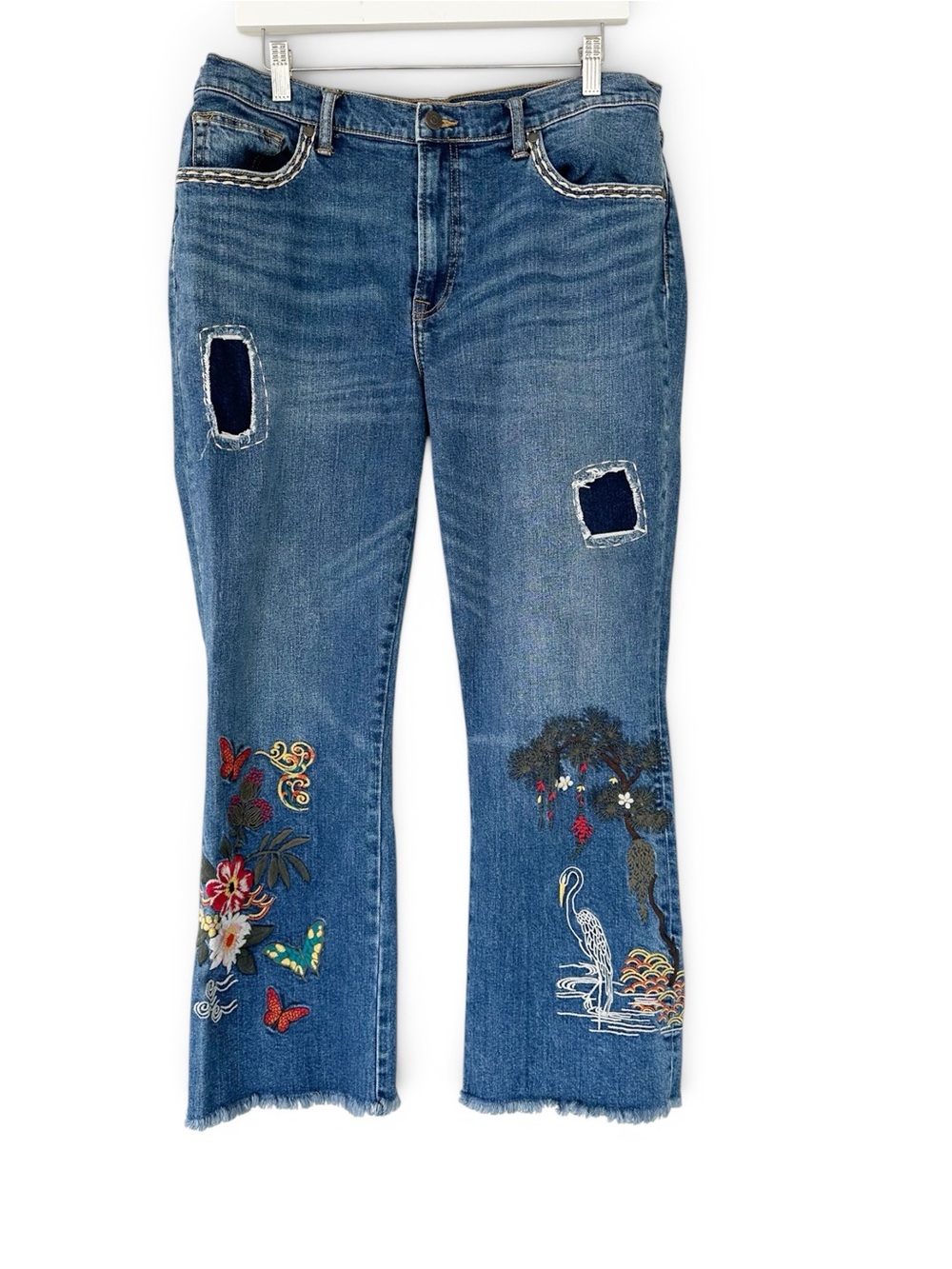 Johnny Was • Heron Embroidered Cropped Baby Boot Jeans - Picture 2 of 14